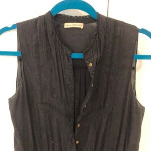 Ulla Johnson black cotton sleeveless dress size 0